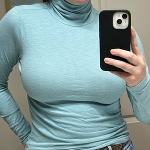 Soft & sexy Real Soft aerie ribbed turquoise cozy turtle neck t-shirt